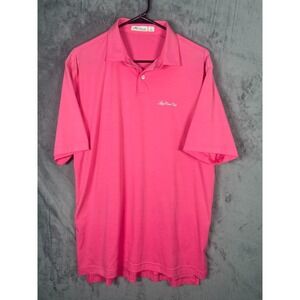 Peter Millar Featherweight Long Cove Club Men's Polo Shirt Red Size Large